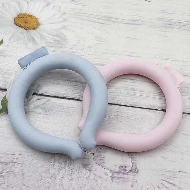2 PCS Small Ice Collar, Kid Neck Cooling Tube, Wearable Cooling Neck Wraps for Summer Heat I Hands Free Cold Pack, Reusabl...