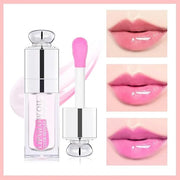 Hydrating Lip Glow Oil, Lip Oil Gloss Transparent Toot Tinted Nourishing Long Lasting Repairing Lightening Lip Lines (STRA...