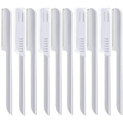 10 Pieces Eyebrow Razor for Women Facial Shaver Razor Brow Shaper Eyebrow Trimmer Dermaplaner Shaping Tool with Cover (Sil...