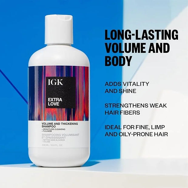 IGK Extra Love Volume and Thickening Shampoo 236 ml / 8 oz - Product Image