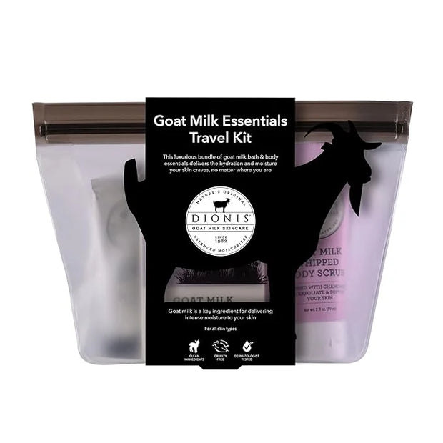 Dionis Goat Milk Skincare Lavender Blossom 6 Pc Self Care Essentials Travel Set - Bar Soap, Shave Butter, Hand Cream, Body...