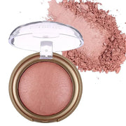 Baked Blush, Marbleized Blush for Cheeks, Shimmery Satin Finish Blushes Powder Palette, Buildable Color Natural Face Makeu...