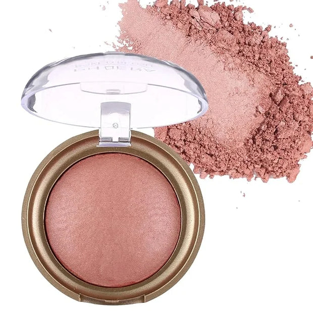 Baked Blush, Marbleized Blush for Cheeks, Shimmery Satin Finish Blushes Powder Palette, Buildable Color Natural Face Makeu...