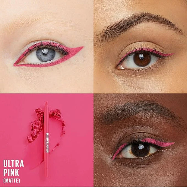 MAYBELLINE New York Tattoo Studio Long-Lasting Sharpenable Eyeliner Pencil, Glide on Smooth Gel Pigments with 36 Hour Wear...