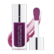 Hydrating Lip Glow Oil, Lip Oil Gloss Transparent Toot Tinted Nourishing Long Lasting Repairing Lightening Lip Lines (BERR...