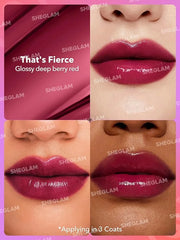 SHEGLAM Mirror Kiss High-Shine Lipstick Silky Jelly Texture Hydrated&Smooth Lip Gloss-That's Fierce - Product Image