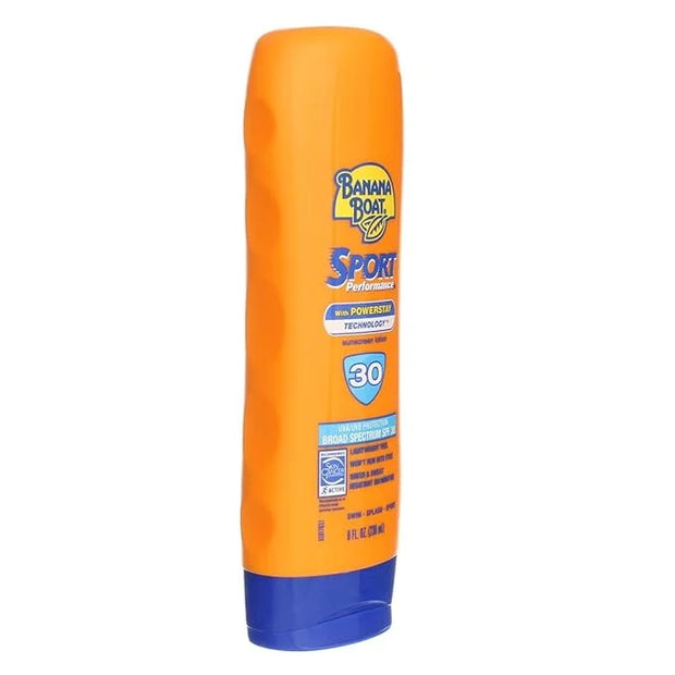 Banana Boat Water Resistant Sport Performance Broad Spectrum SPF 30 Sunscreen Lotion, Swim Splash Sport - Up to 80 Minutes...