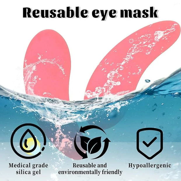 10 PCS Under Eye Patches, Reusable Eye Patches Silicone Patches Under Eye Mask Silicone Eye Patches Reusable Overnight for...