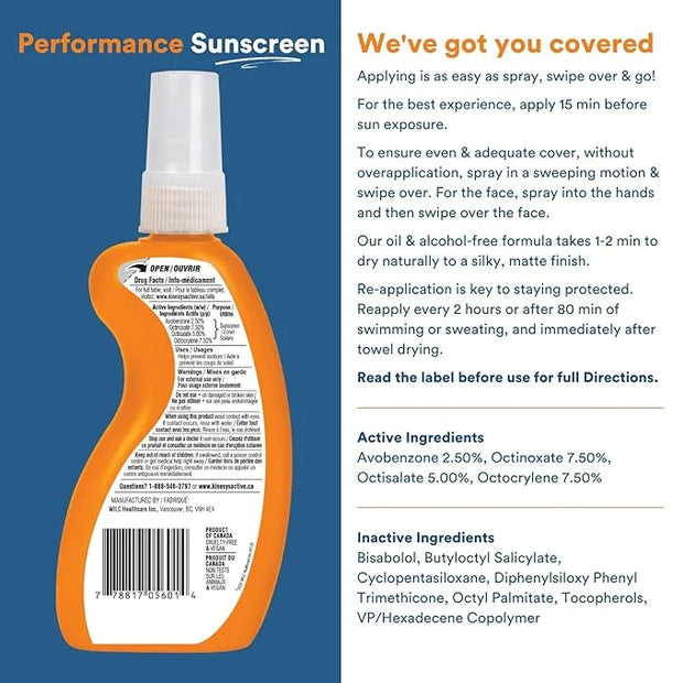 KINeSYS SPF 30 KIDS Fragrance Free Clear Spray Sunscreen for sensitive skin, Hypoallergenic, Broad Spectrum UVA/UVB protec...