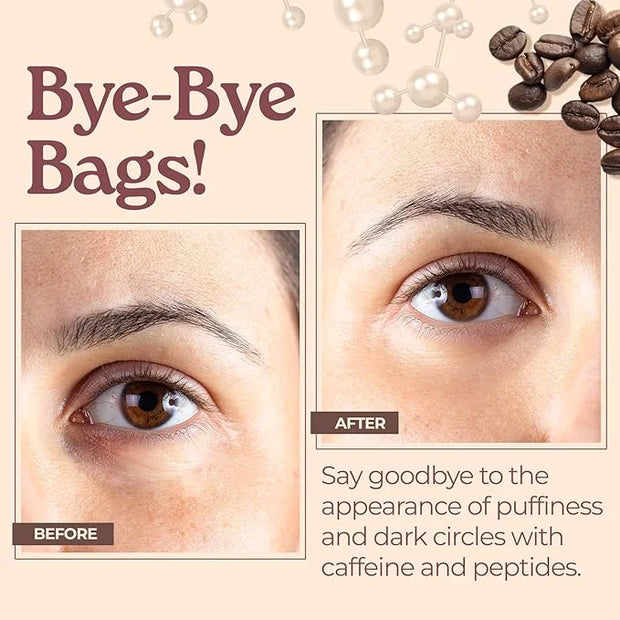 Tree to Tub Caffeine Eye Cream - Hydrating & Firming Under Eye Cream for Dark Circles, Eye Roller for Puffy Eyes, Reduces ...