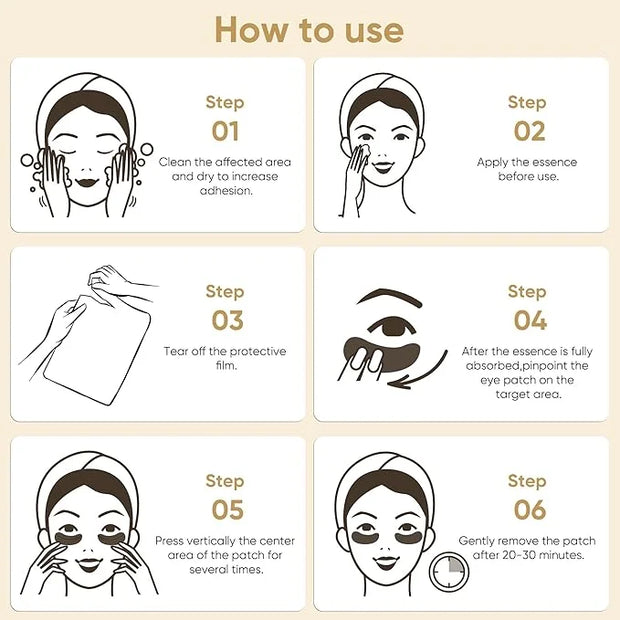 20 Pairs 24K Gold Eye Mask Collagen Under Eye Mask Patches for Dark Circle Puffiness, Refresh, Revitalizing, Travel, Wrink...