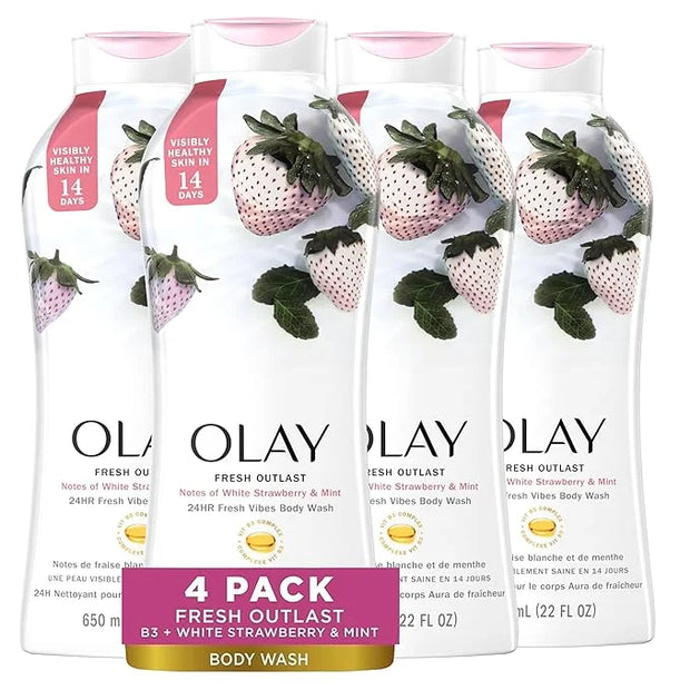 Olay Body Wash for Women, Fresh Radiance, Refreshing & Renewing, Made with Plant Based Cleansers, B3 Botanical Complex, Fo...