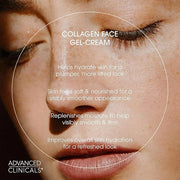 Advanced Clinicals Collagen Cream W/Hyaluronic Acid Face Moisturizer + Collagen Body Cream 2pc Skincare Set For Women & Me...