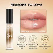 Botanic Hearth Lip Glow Oil with Vanilla flavor | Moisturizing & Hydrating Lip Gloss Oil for Dry Lips | Transparent Gloss ...