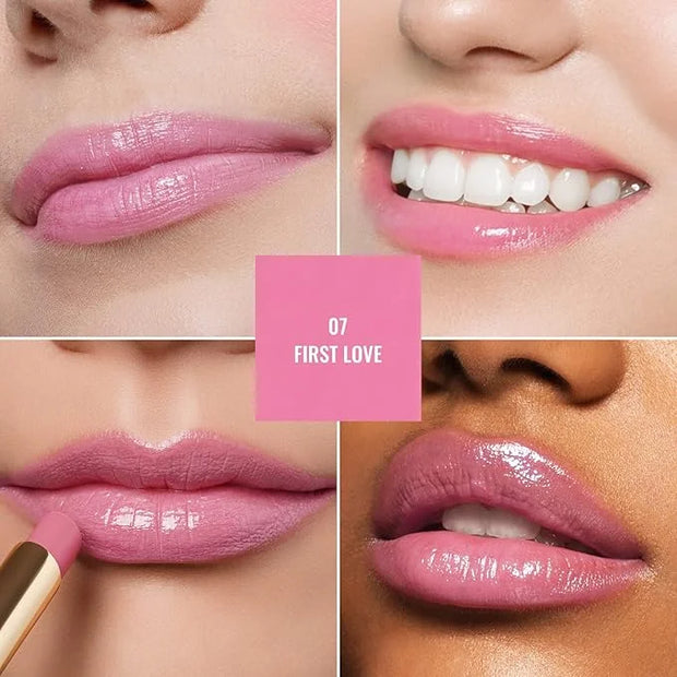 Oulac Moisturizing Shine Lipstick For Women Christmas Set 2PCS, 2 in 1 Tinted Lip Balm for Winter, Hydrated Juicy and Glos...