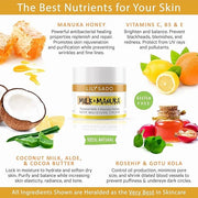 LILY SADO MILK+MANUKA™ Coconut Milk and Manuka Honey Natural Face Moisturizer - Non Greasy Organic Facial Cream with Cocoa...