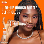 Ruby Kisses Broadway Vita-Lip Clear Lip Gloss (7 Pack) Ultra-Hydrating & Soothing Formula with Vitamins, High-Shine Non-St...