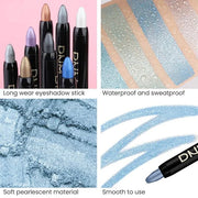 evpct 2Pcs Cream Eyeshadow Sticks Set for Eyes Sky Blue & Greenish Cyan Shimmer Eye Crayon Shadow Brightener Stick Pencil ...