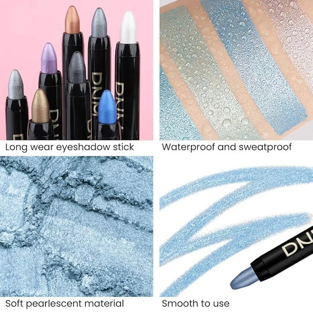 evpct 2Pcs Cream Eyeshadow Sticks Set for Eyes Sky Blue & Greenish Cyan Shimmer Eye Crayon Shadow Brightener Stick Pencil ...