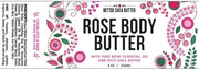 Rose Body Butter for Dry Skin with Whipped Shea Butter and Pure Essential Oil | Ultra Hydrating Rose Lotion for Women | Al...