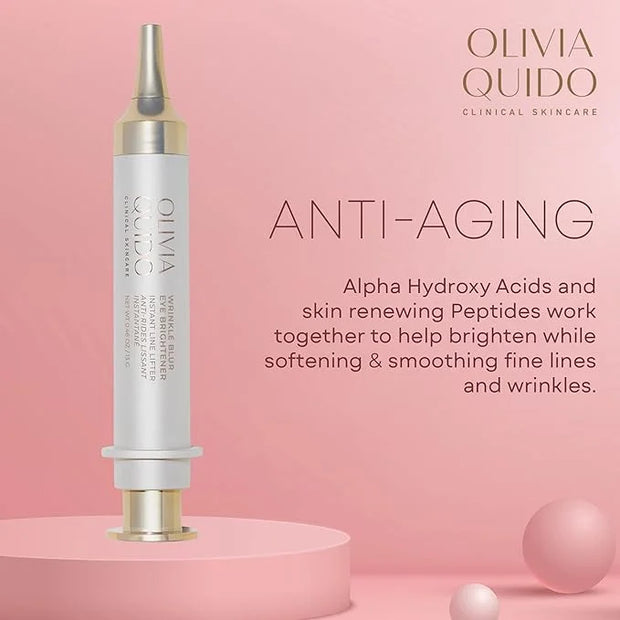 OLIVIA QUIDO Clinical Skin Care Wrinkle Blur (0.46 oz) | Eye Cream For Dark Circles and Puffiness | Anti-Aging Under Eye C...