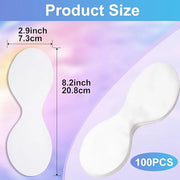 100 Sheets Disposable Non Woven Eye Mask, DIY Cotton Eye Mask Paper, Facial Eye Covers Pads for Skincare, Spa, Moisture Re...