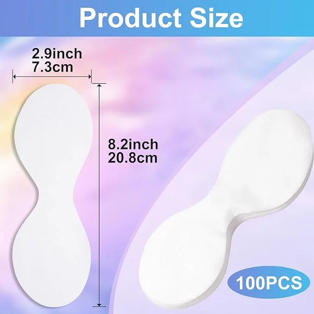 100 Sheets Disposable Non Woven Eye Mask, DIY Cotton Eye Mask Paper, Facial Eye Covers Pads for Skincare, Spa, Moisture Re...