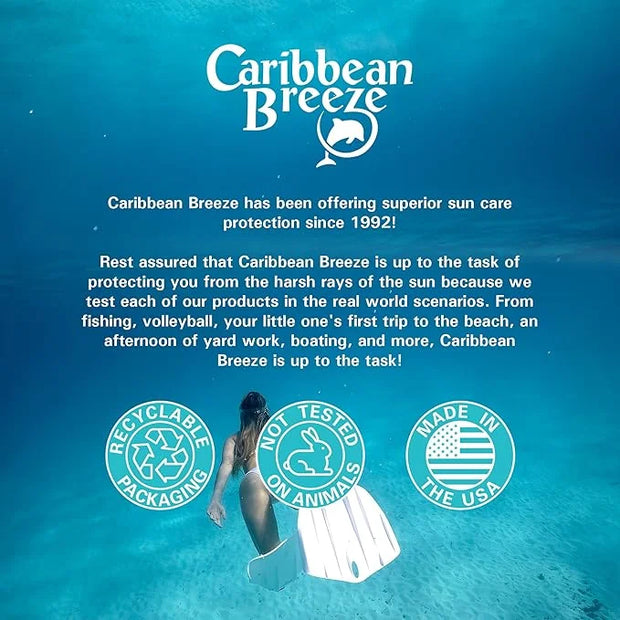 Caribbean Breeze Sunscreen Spray SPF 50 Lotion, Mango Scent Lime Fragrance Tanning Sunscreen Spray On Sunscreen with Green...
