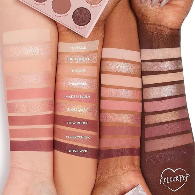 ColourPop Blush Crush Eyeshadow Palette - Brown, Gold & Pink Shadow Palette with Metallic and Matte Finishes - High-Pigmen...