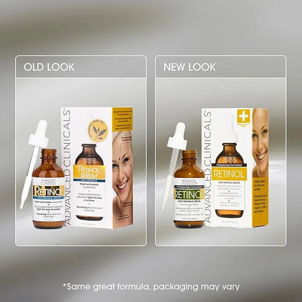 Advanced Clinicals Retinol Serum For Face | Visible Anti Aging Retinol Serum Skin Care Face Moisturizer With Vitamin E Hel...