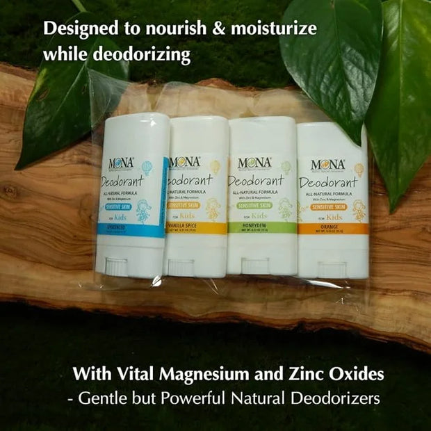 MONA Brands TRAVEL SIZE Deodorant for Kids | 100% Natural Kids Deodorants For Girls, Boys, Pre-Teens & Teens | Hypoallerge...