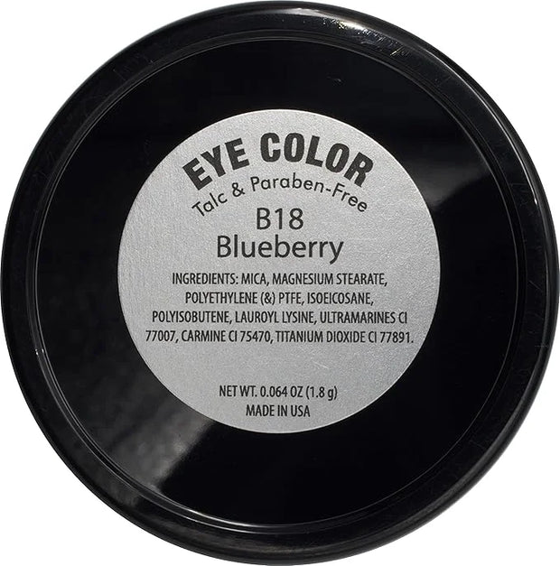 Blueberry Shimmering Violet Purple Blue Pressed Powder Single Eyeshadow; Talc, Paraben & Cruelty Free - Product Image