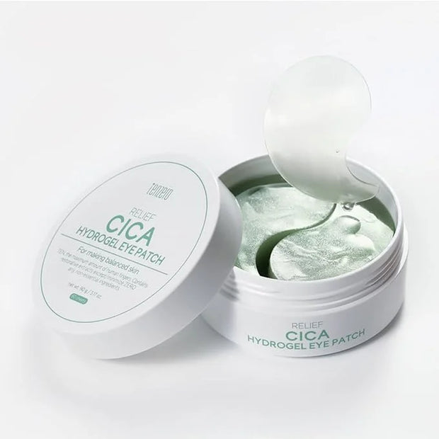 TENZERO Relief Cica Hydrogel Eye Patch (60 pairs, 90g), Centella Treatments for Puffy Eye, Fine Lines, Soothing, Eye Puffi...