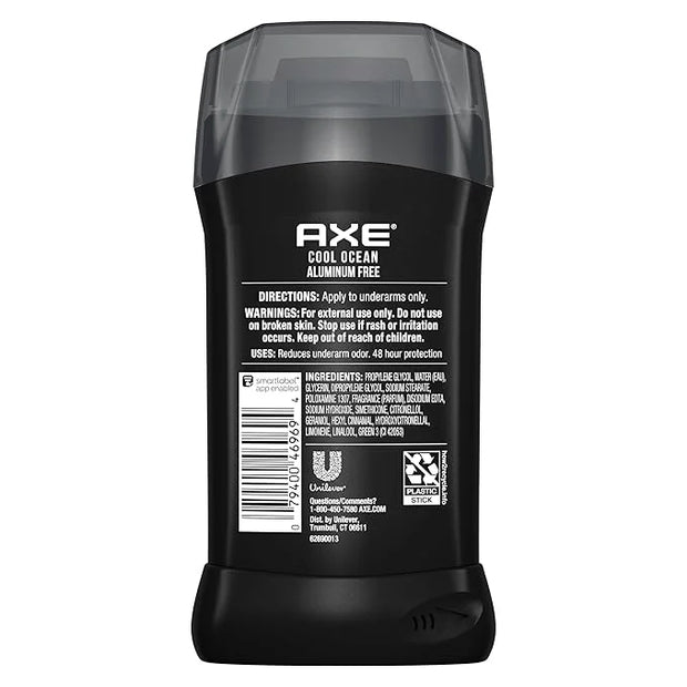 AXE Deodorant Stick for Men Cool Ocean For Long Lasting Odor Protection All Day Fresh Scent Men's Deo, Aluminum Free 3 oz ...