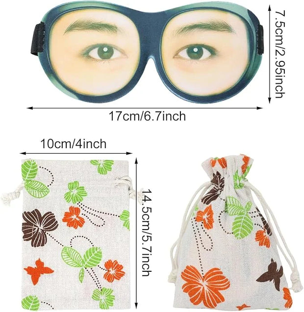 Honbay 3D Funny Eyeshade Soft Sleep Eye Mask with Adjustable Head Strap for Travel, Game, Party, Rest, Sleeping (Girl) - P...
