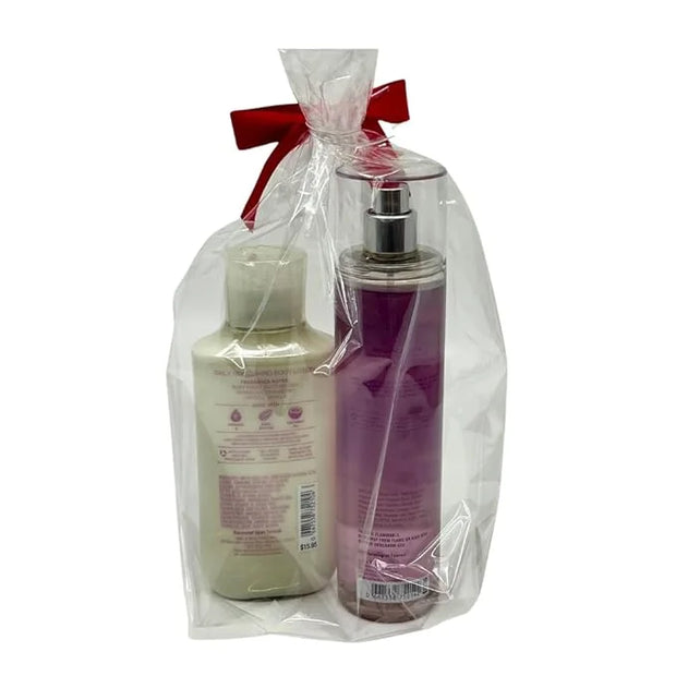 Bath & Body Works WINTERBERRY WONDER 2pc bundle - Fine Fragrace Mist & Body Lotion - Gift set with a Red Bow for Holidays ...