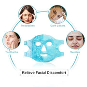 Bundle of CONBELLA Cold Face Eye Masks Ice Face Mask Hot Cold Compress and Ice Face Mask and Silicone Face Mask Cover Set ...