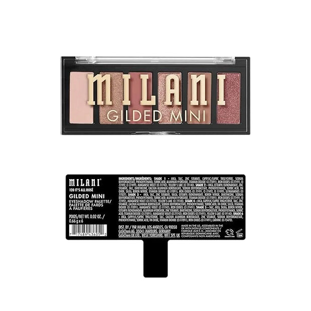 Milani Gilded Mini Eyeshadow Palette with 6 Matte & Shimmer Hues - It's All Rosé - Product Image