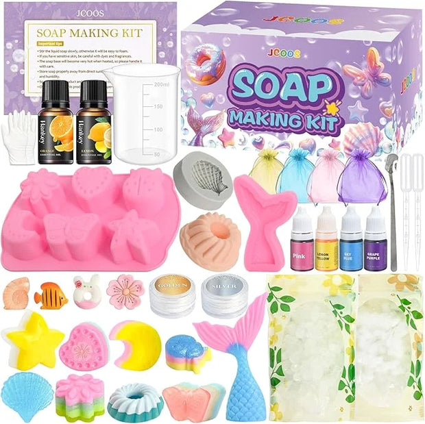 Jcoos Lip Gloss Making Kit 73PCS Lip Gloss Keychain Make Your Own Lip Gloss Kit, DIY Lip Gloss Making kit, Soap Making Kit...