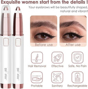 gurelax Eyebrow Trimmer for Women,Electric Eyebrow Hair Remover, Painless Brow Razor Shaper with LED Light, USB Rechargeab...