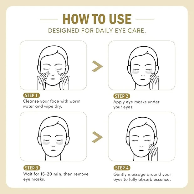 Under Eye Patches for Dark Circles,Puffy Eyes,20 Pairs Face Masks SkinCare With Collagen and Retinol for Anti wrinkles Smo...
