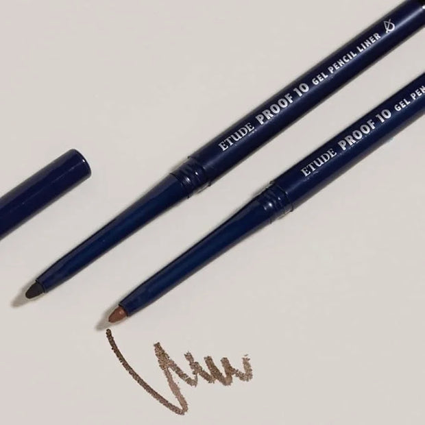 ETUDE Proof 10 Gel Pencil Liner 0.3g (#1 Black) | Creamy Gel Texture Eyeliner with Wearable Shades to Create Precise Line ...