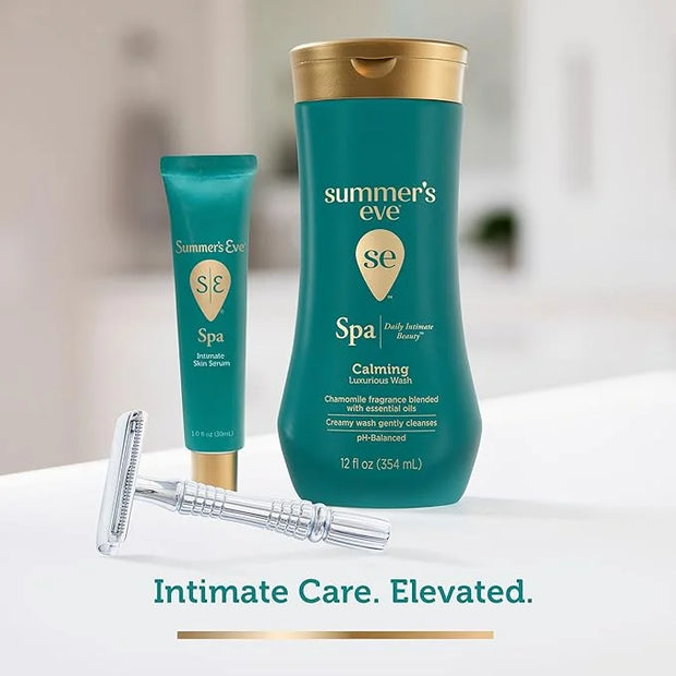 Summer's Eve Spa Daily Intimate Beauty, Luxurious Skin Serum, Post Shave Fragrance Free Women’s Hydrating Serum, 1oz Tube ...