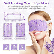 Steam Eye Mask, 12 Pack Lavender Heated Eye Masks, Disposable Moist Heat Compress for Dry Eyes, Warm Sleep Eye Mask for Pu...