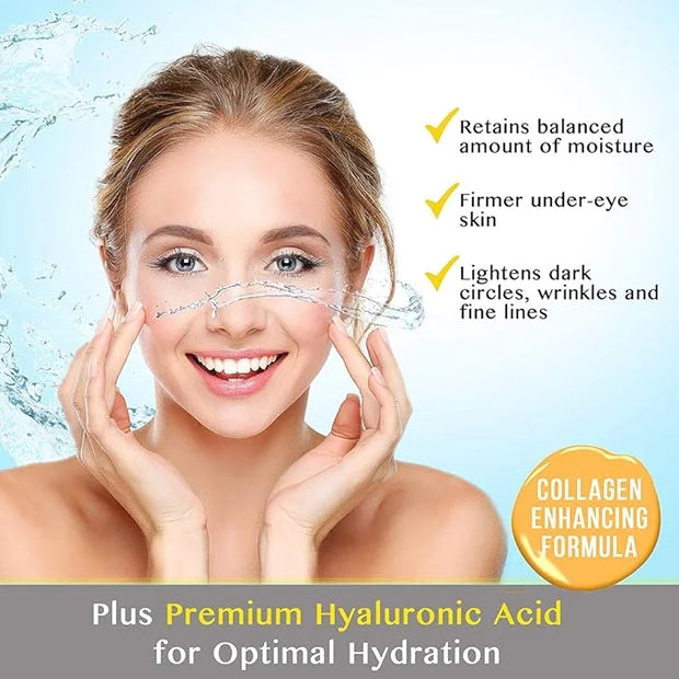 Under Eye Patches, 30 Pairs Gold Eye Mask, Eye Gel Pads With Collagen Treatment for Reducing Dark Circles, Lighten Wrinkle...