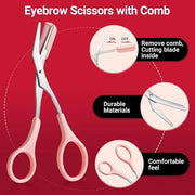 TsMADDTs Tweezers for Women Facial Hair, 8 in 1 Eyebrow Kit with Tweezers, Eyebrow Trimmer Scissors, Razor, Brush with Tra...