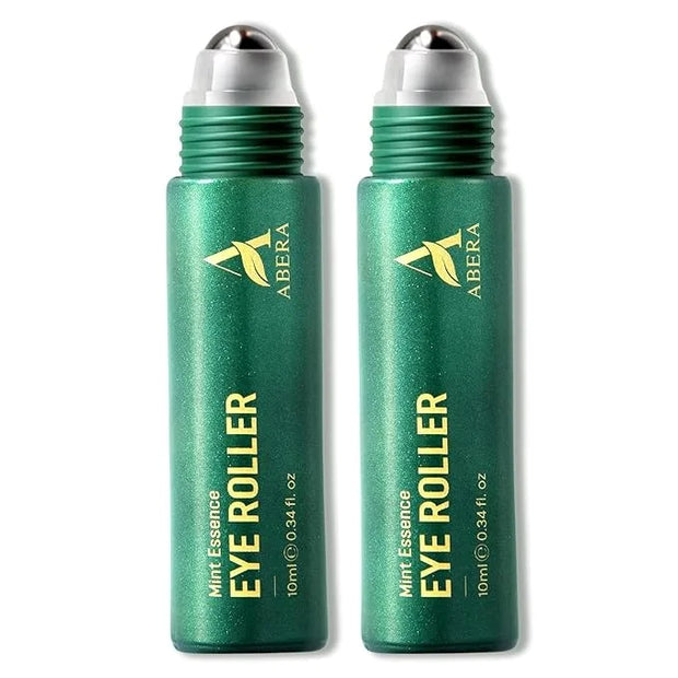 Abera Eye Roller Serum with Mint Essence for Men, Vitamin C and Peptides - Energizing Serum for Dark Circles and Puffiness...
