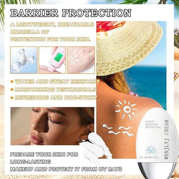 Hydrating Face Sunscreen,Tinted Moisturizer with SPF50 PA+,Lightweight Facial Sunscreen Long Lasting Sunblock,Soft Cream T...