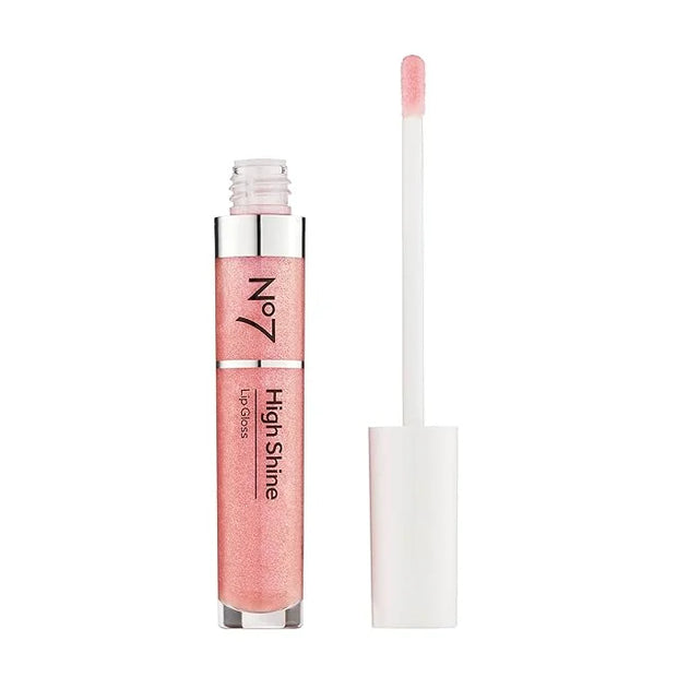 No7 High Shine Lip Gloss - Pink Slip - Moisturizing, High-Shine Lip Gloss with Jojoba Oil for Lips - Hydrating, Longwear L...