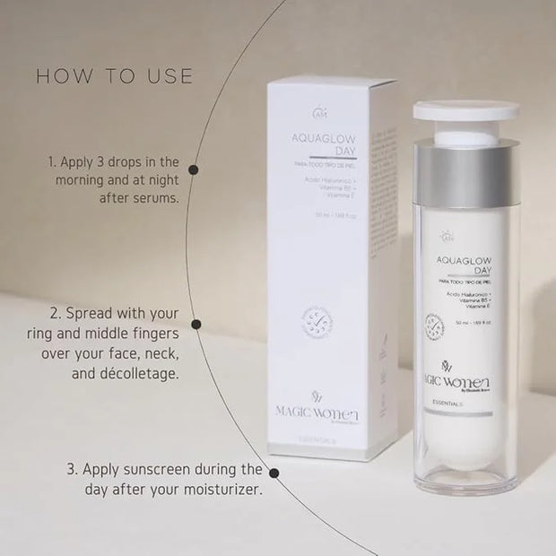 Aqua Glow Gel Cream for Oily & Combination Skin – Hydrating Facial Moisturizer with Hyaluronic Acid, Vitamin B5 & Silanol ...